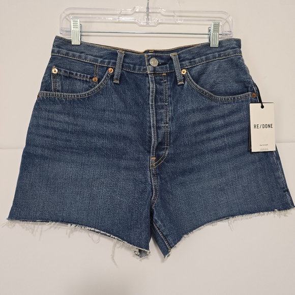 NWT Re/Done 50s Cutoff Shorts Size 28 Raw Hem - Picture 1 of 7